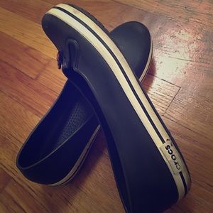 Crocs Black and White Flats
